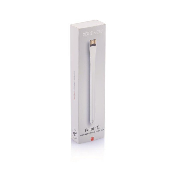 Stylus s USB diskom Point 4GB, biely-image-1