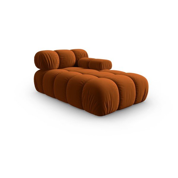 Oranžová zamatová leňoška (pravý roh) Bellis – Micadoni Home-image-3
