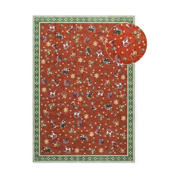 Červený/zelený koberec s vianočným motívom 160x230 cm Toy's Delight Nostalgic Noel Red Green – Villeroy&Boch