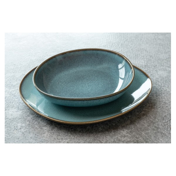 Tyrkysovo-hnedá kameninová misa Villeroy & Boch Like Lave, ø 28 cm-image-1