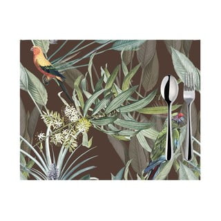 Súprava 2 hnedých prestieraní Mike & Co. NEW YORK Jungle Birds, 33 x 45 cm