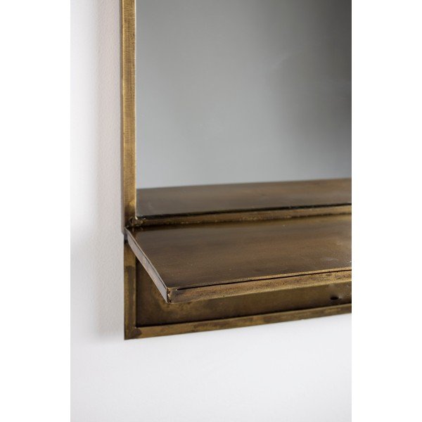 Nástenné zrkadlo s poličkou 37x61 cm Feyza – White Label-image-2