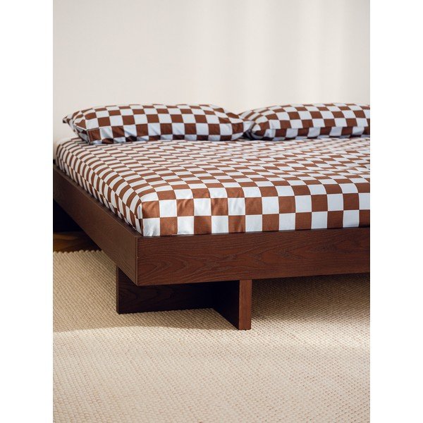 Dvojlôžková posteľ z MDF v dekore duba bez čela s roštom 180x200 cm v prírodnej farbe Kito – noo.ma-image-4