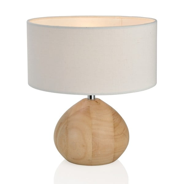 Drevená stolová lampa Round