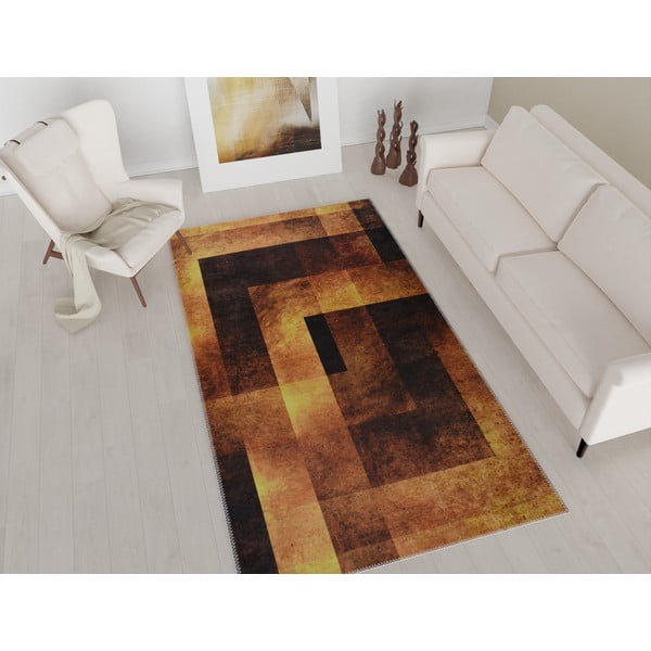 Oranžový umývateľný koberec 80x150 cm - Vitaus-image-1