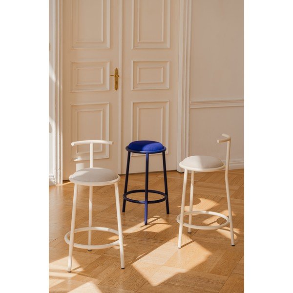 Modrá kovová barová stolička (výška sedadla 68 cm) Hogo – noo.ma-image-1