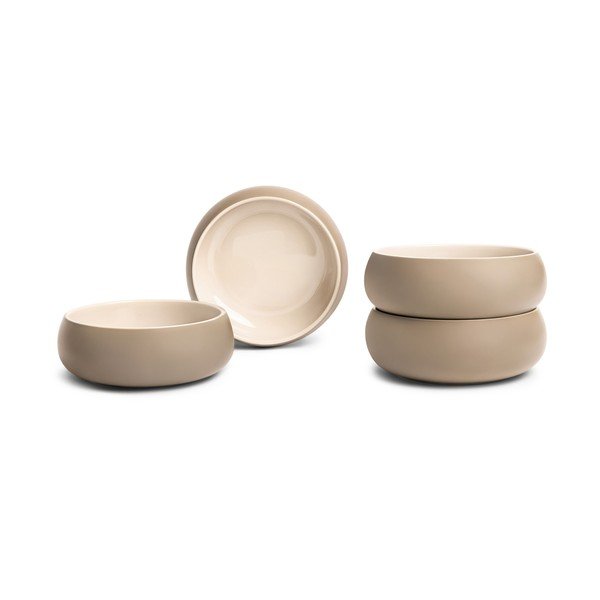 Béžové polievkové/ramen misky v súprave 4 ks z kameniny 1 l Terra Vira – Bonami Selection