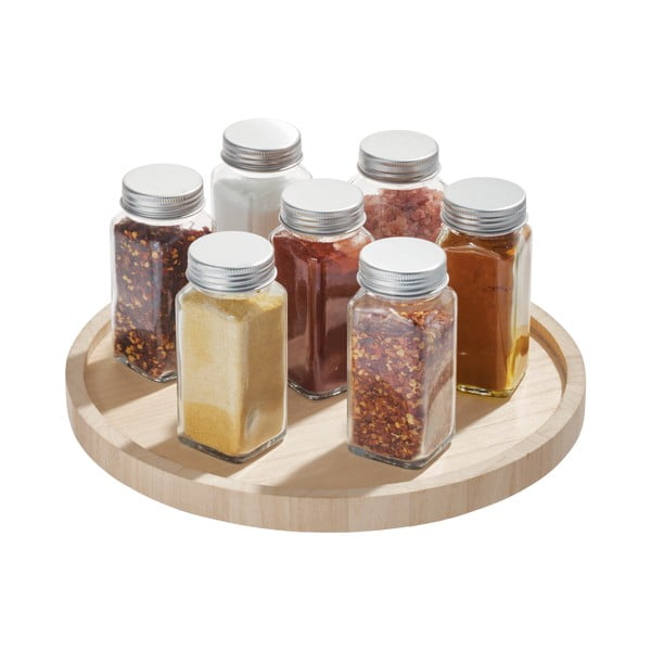 Otočný kuchynský organizér z dreva paulownia iDesign, 26,7 cm-image-2