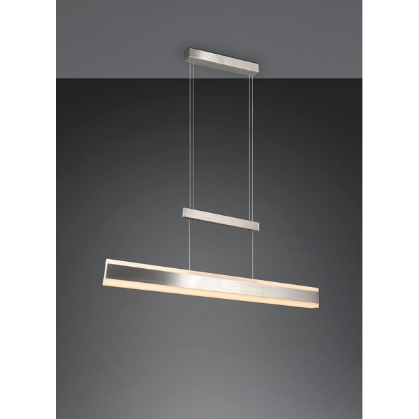 LED závesné svietidlo v matne striebornej farbe s kovovým tienidlom Arcola – Trio-image-1