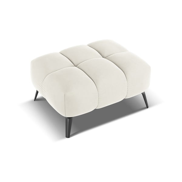 Biela zamatová podnožka Nalu – Makamii-image-3