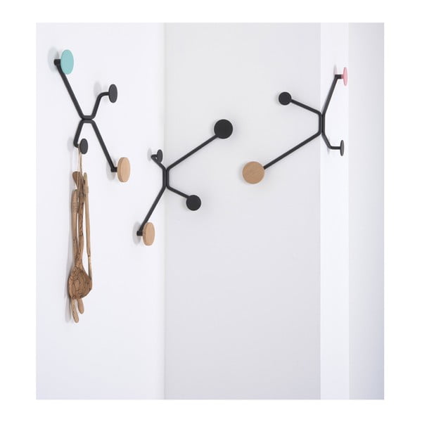 Čierny rohový nástenný vešiak Gazzda Hook-image-4
