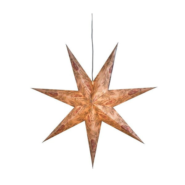 Závesná svietiaca hviezda Onkel, Ø75 cm, sivá
