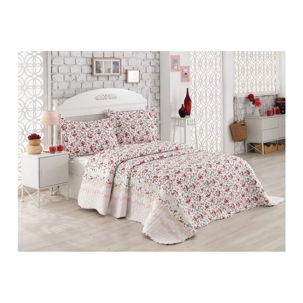 Set plédu cez posteľ a 2 obliečok na vankúš Senturo Simo, 250 × 260 cm