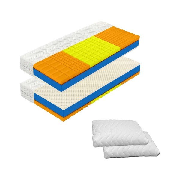 Sada 2 matracov za cenu jedného s 2 vankúšmi Tropico Kašmír 20, 90 × 200 cm