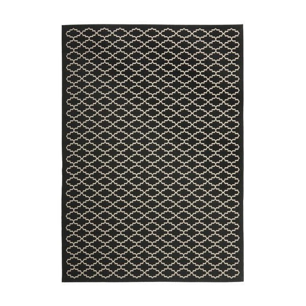 Čierny koberec vhodný aj do exteriéru Gwen Black, 121 × 170 cm