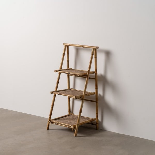 Bambusový regál v prírodnej farbe 48x100x45 cm Manali – Ixia-image-1