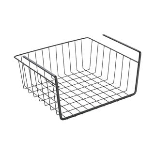 Čierny závesný kuchynský košík Metaltex, dĺžka 30 cm