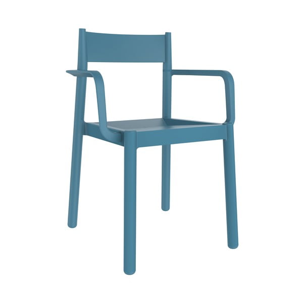Sada 4 modrých záhradných stoličiek s opierkami Resol Danna