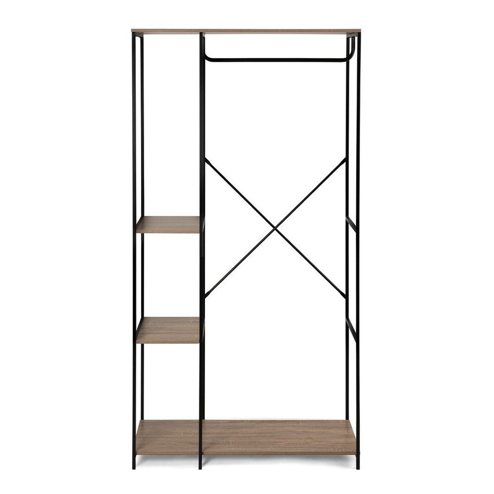 Čierna oceľová predsieňová zostava 90x170x40 cm Aris – Bonami Essentials