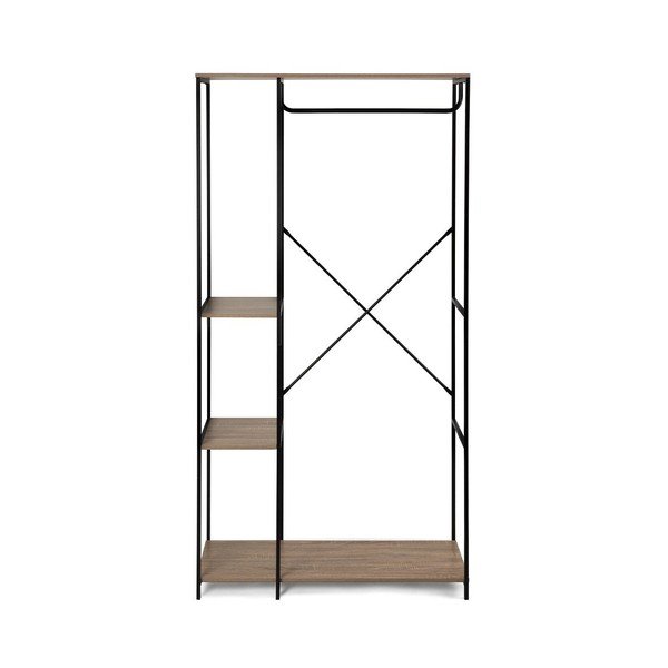 Čierna oceľová predsieňová zostava 90x170x40 cm Aris – Bonami Essentials