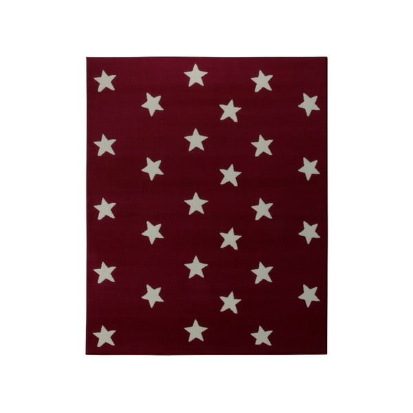 Detský vínovočervený koberec Hanse Home Stars, 140 × 200 cm