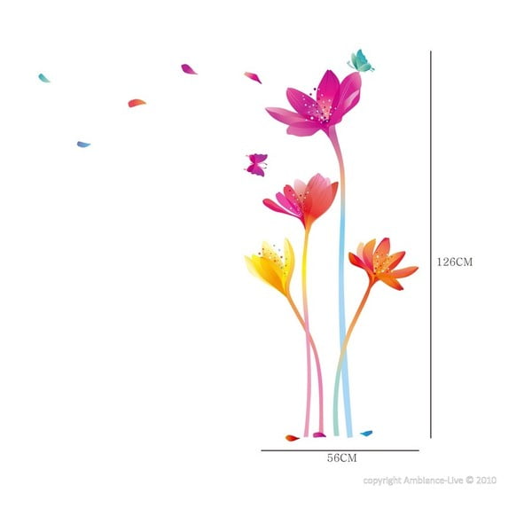 Sada samolepiek Ambiance Rainbow Flowers-image-1