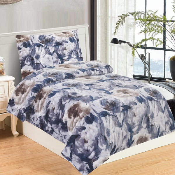 Fialové mikroplyšové obliečky na jednolôžko 140x200 cm Riana – My House