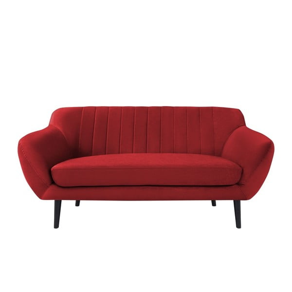 Červená zamatová pohovka Mazzini Sofas Toscane, 158 cm