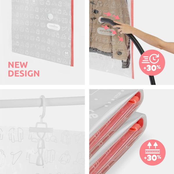 Vákuové vrecia v súprave 4 ks Hanging Vacuum M/L – Compactor-image-3