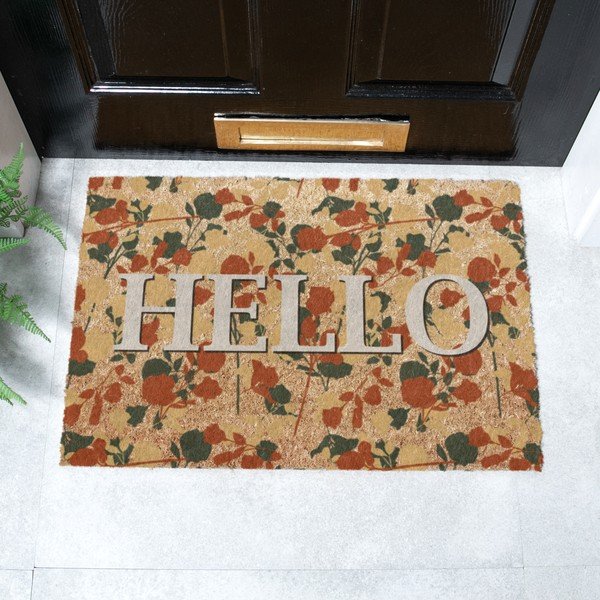 Rohožka z kokosového vlákna 40x60 cm Hello Floral – Artsy Doormats-image-2