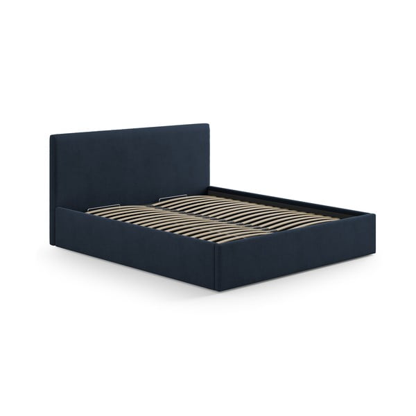 Tmavomodré čalúnené čelo postele 190,5x100 cm Remo – Micadoni -image-3