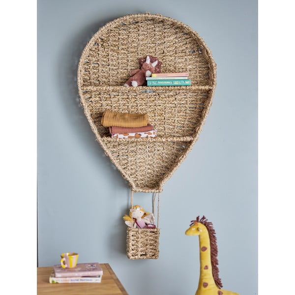 Detská nástenná knižnica z morskej trávy v prírodnej farbe 59x105 cm Ditter – Bloomingville Mini-image-1