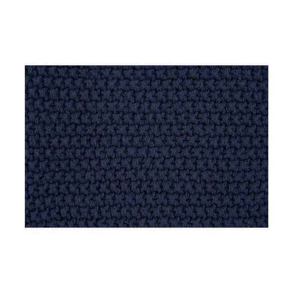 Tmavomodrá deka z recyklovanej bavlny 130x170 cm Santos – House Nordic-image-2