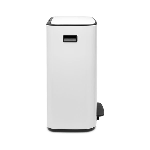 Biely nášľapný oceľový odpadkový kôš na triedený odpad 60 l Bo – Brabantia-image-3