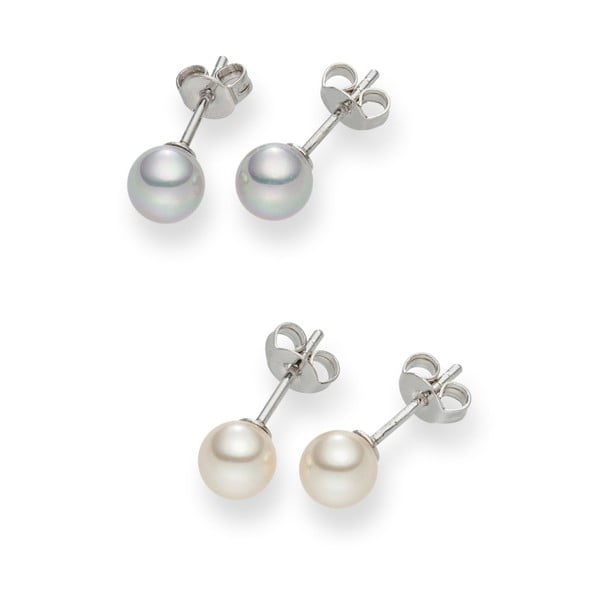 Sada 2 párov perlových náušníc Nova Pearls Copenhagen Défeibos