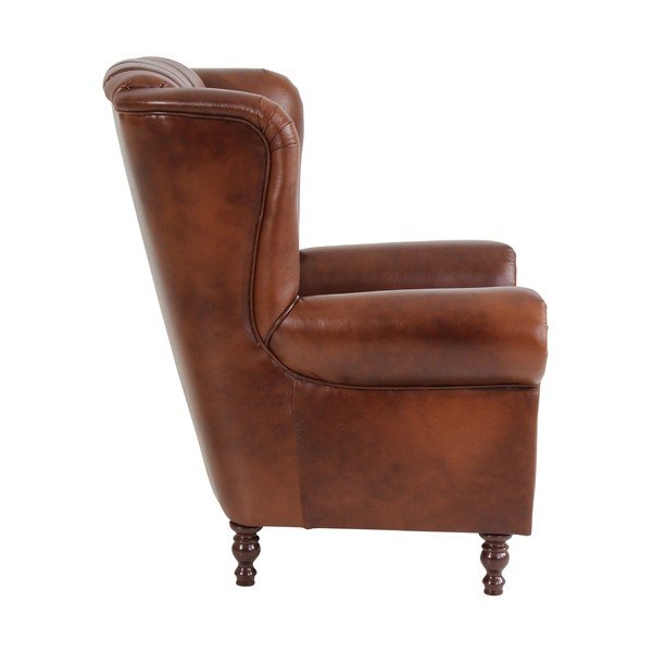 Hnedé kožené kreslo Max Winzer Vary-image-2