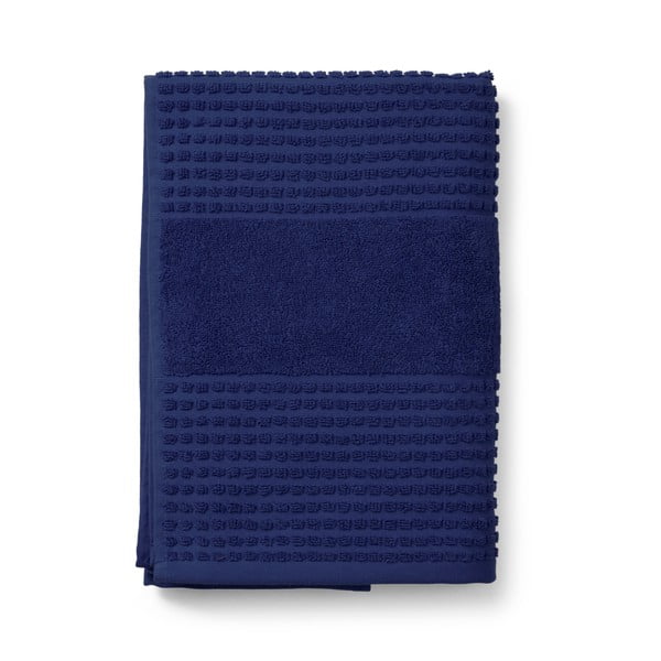 Tmavomodrá froté osuška z Bio bavlny 70x140 cm Check – JUNA