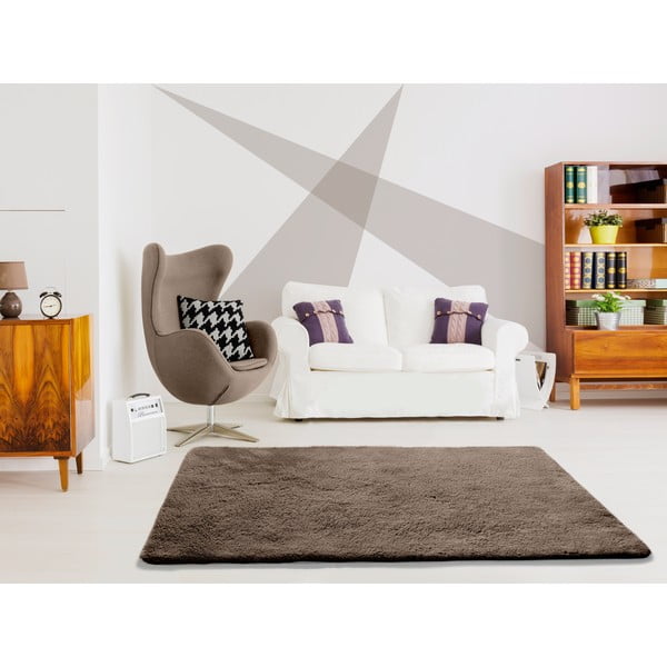 Hnedý koberec Universal Alpaca Liso, 60 x 100 cm-image-1