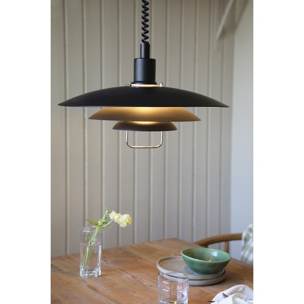 Čierne závesné svietidlo Markslöjd Kikrenes, ø 48 cm-image-2