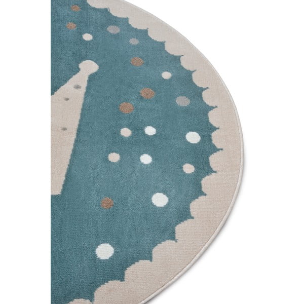 Modrý detský koberec ø 100 cm Crown – Hanse Home-image-1