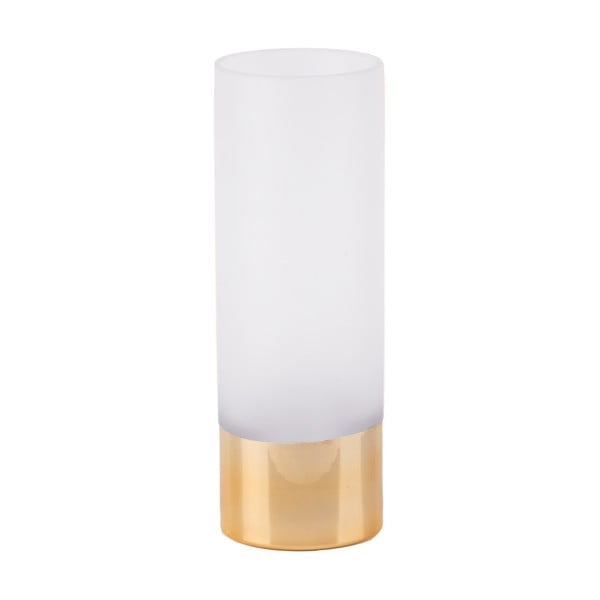 Bielo-zlatá sklenená váza PT LIVING Glamour, výška 25 cm