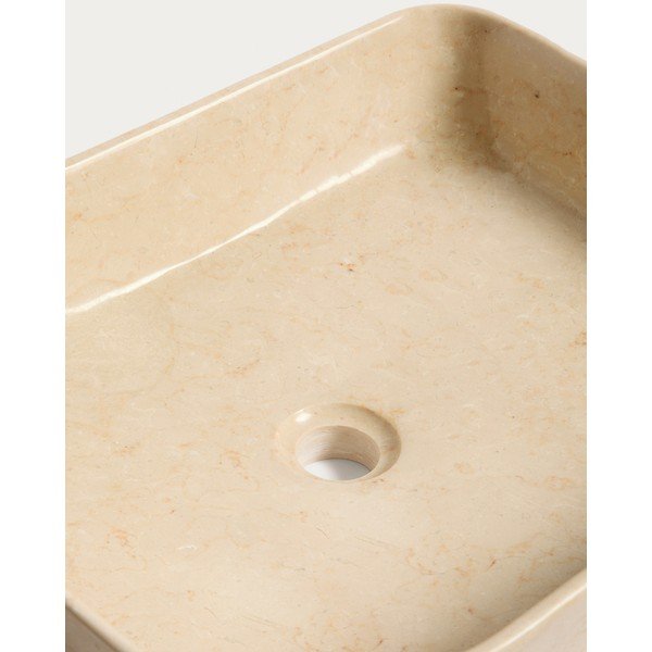 Béžové kamenné umývadlo 55x35 cm Darnen – Kave Home-image-4