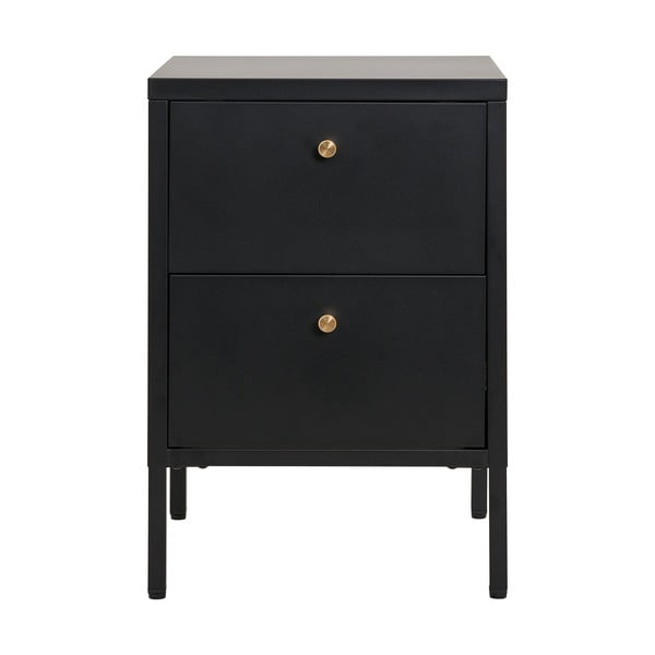 Čierny kovový nočný stolík Dalby – House Nordic
