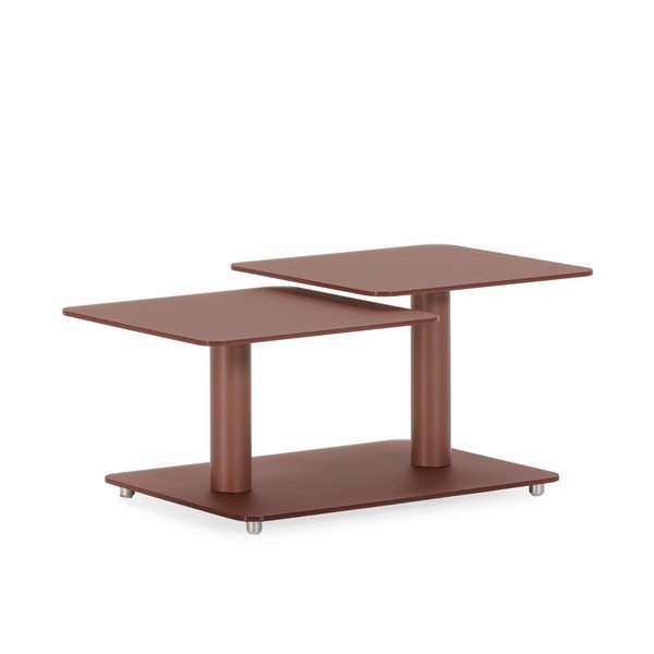 Terakotový sklenený konferenčný stolík 54x115 cm Elvi – Marckeric