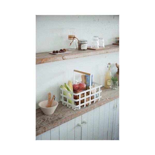 Biely úložný košík YAMAZAKI Tosca-image-1