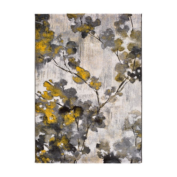Žlto-šedý koberec Universal Bukit Mustard, 80 x 150 cm
