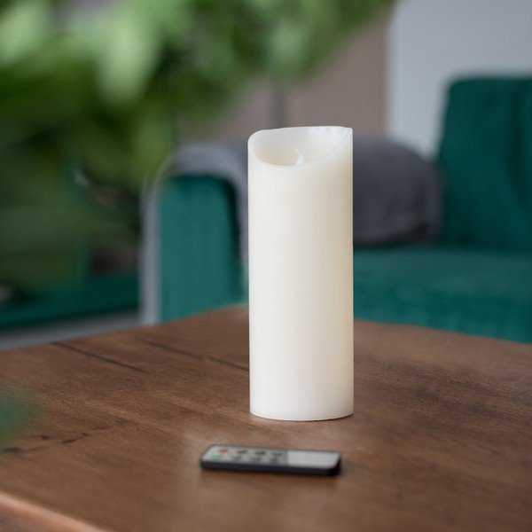 LED sviečka s diaľkovým ovládačom DecoKing Wax, výška 20 cm-image-1