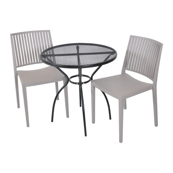 Béžová plastová záhradná stolička Bars - Rojaplast-image-2