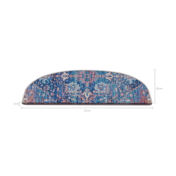 Modré nášľapy na schody v súprave 16 ks 20x65 cm Yoruk – Vitaus-image-2