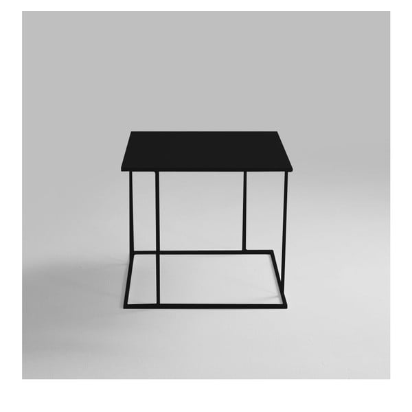 Čierny odkladací stolík Custom Form Walt, 50 × 50 cm